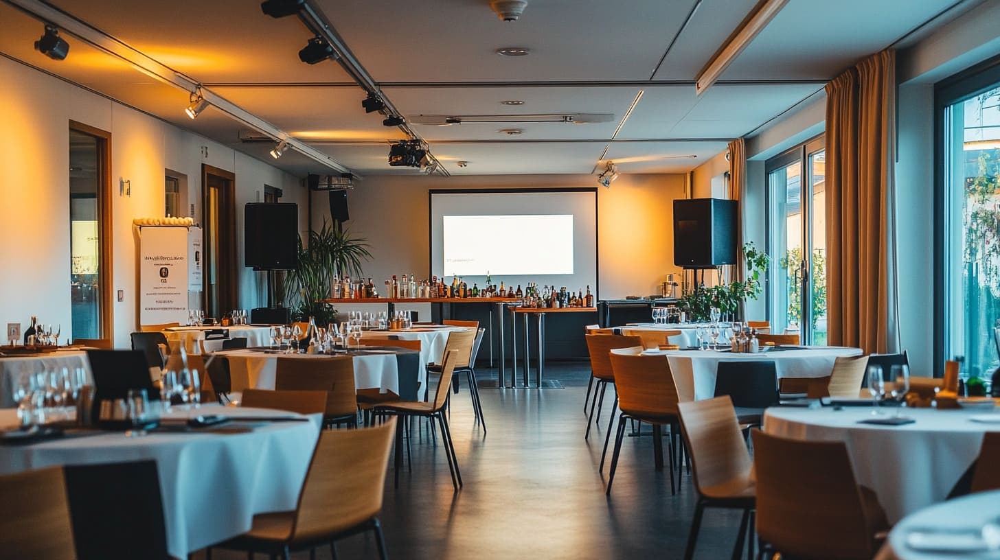 Urbanes Raumsetup einer Eventlocation in Linz