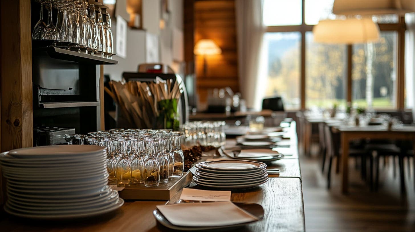 Catering-Servicebereich in einer Eventlocation