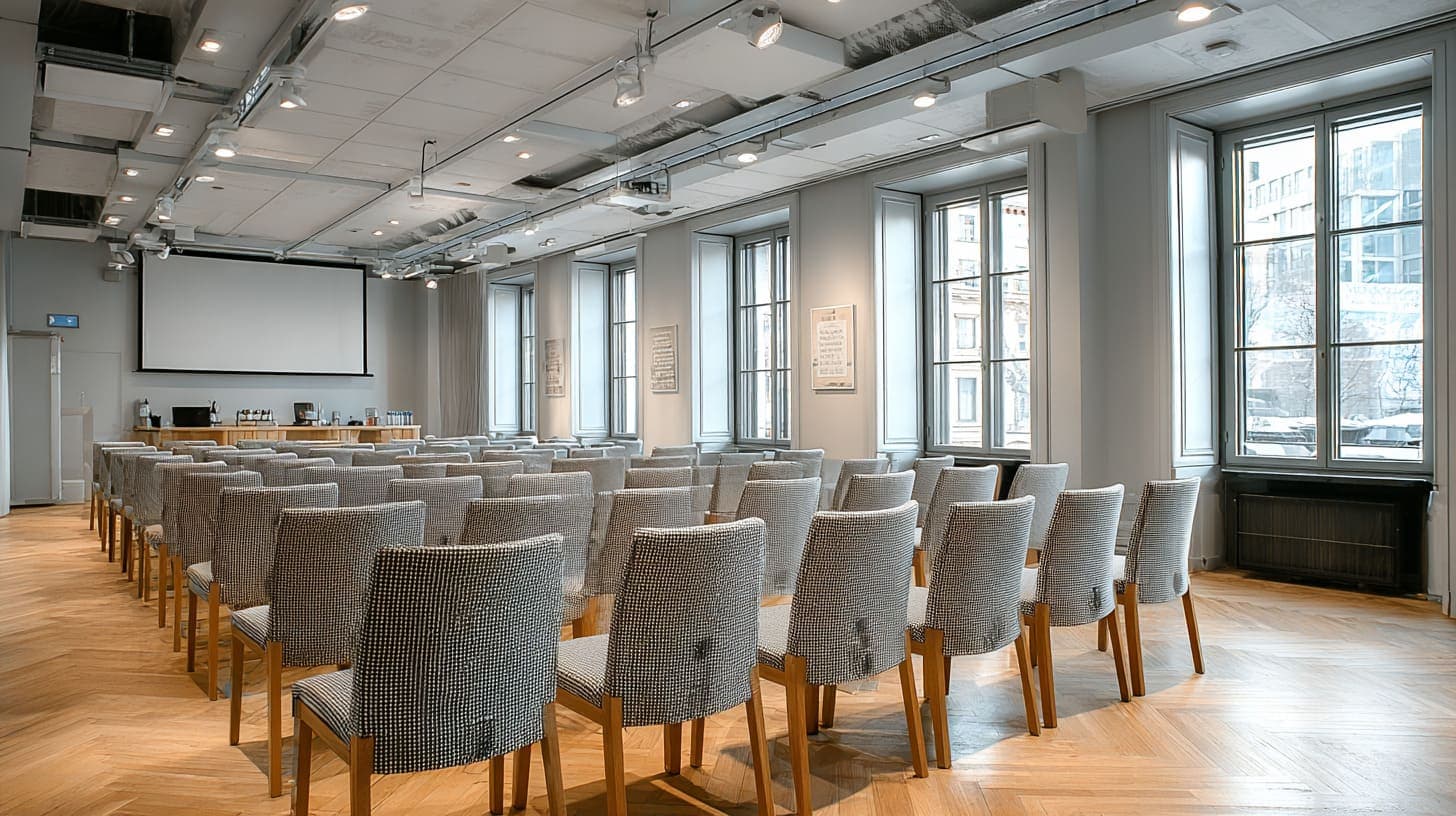 Günstiger Veranstaltungsraum in Wien mit einfacher Technik und praktischem Aufbau